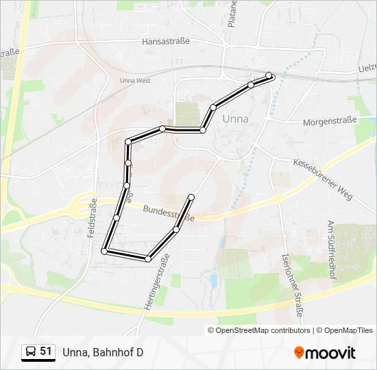 51 Bus Line Map