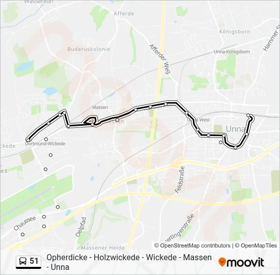 51 Bus Line Map