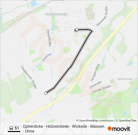 51 Bus Line Map