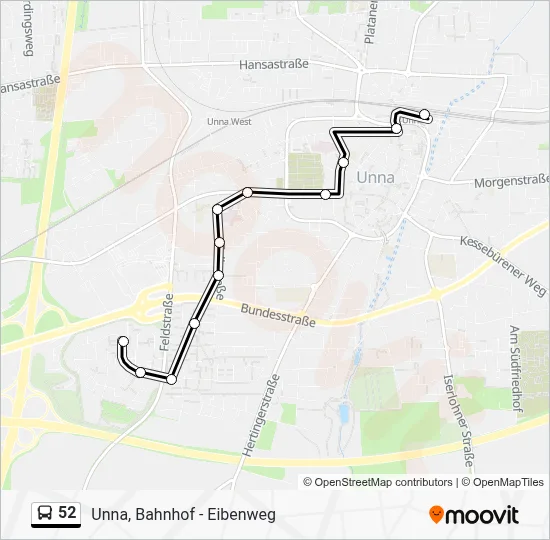 52 Bus Line Map