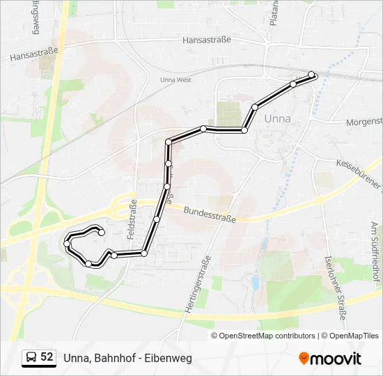 52 Bus Line Map