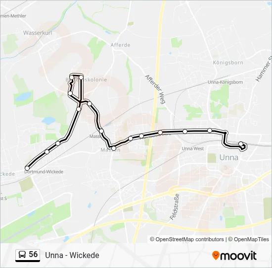 56 Bus Line Map