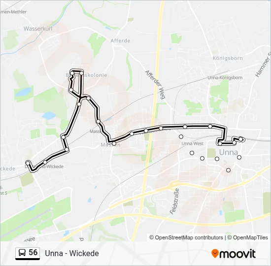 56 Bus Line Map