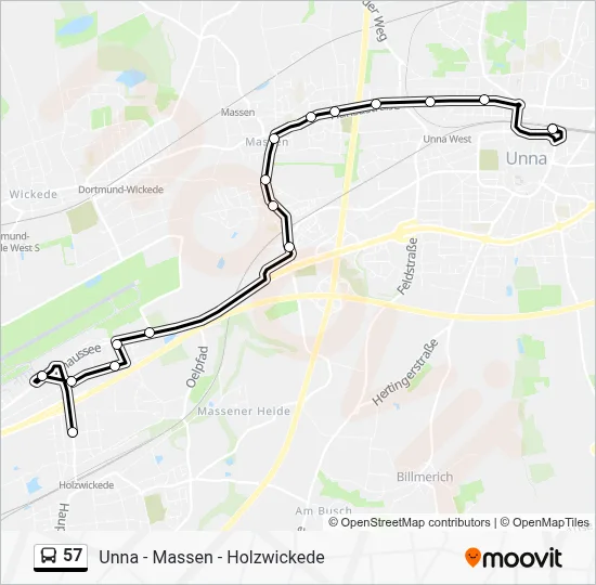 57 Bus Line Map