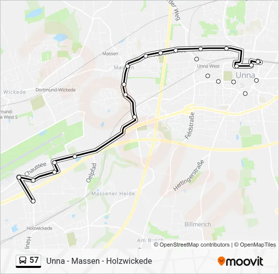 57 Bus Line Map