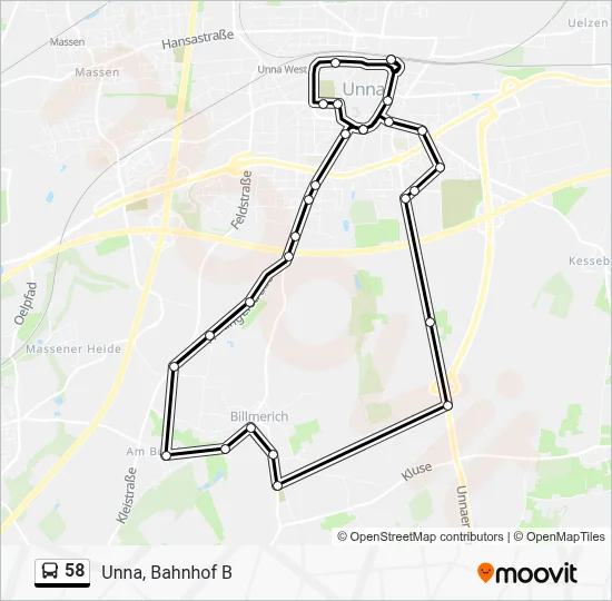 58 Bus Line Map