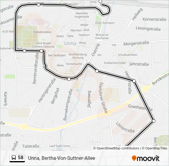 58 Bus Line Map
