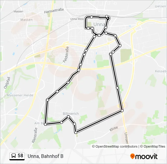 58 Bus Line Map