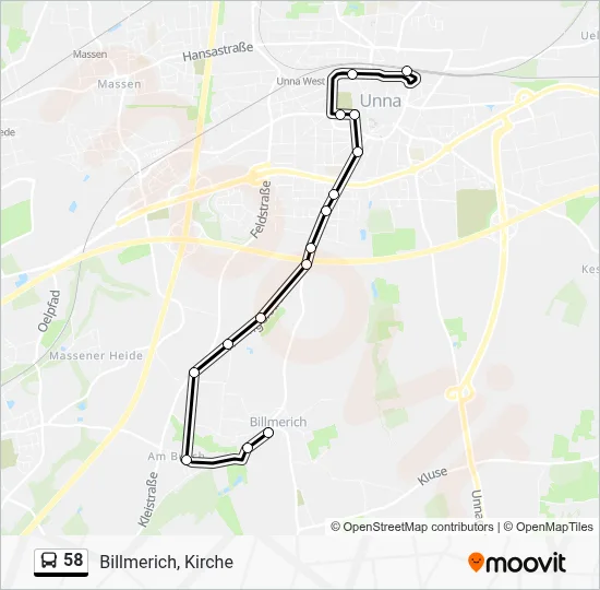 58 Bus Line Map