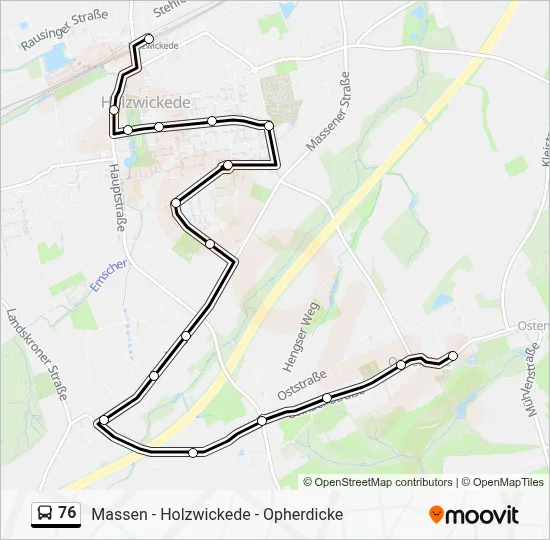76 Bus Line Map