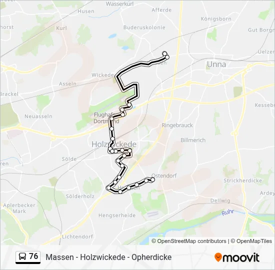 76 Bus Line Map