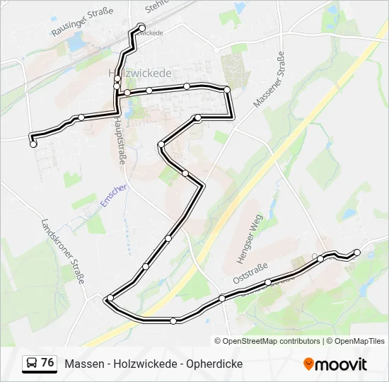 76 Bus Line Map
