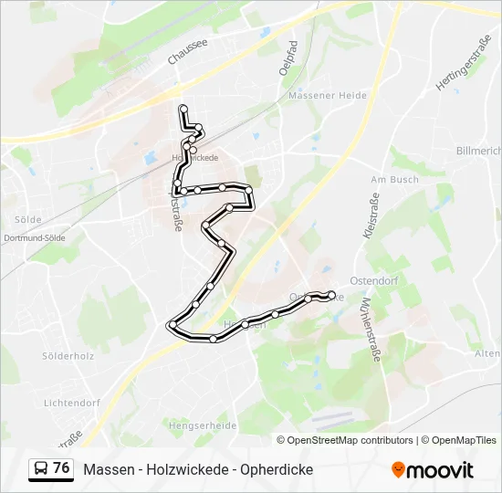 76 Bus Line Map