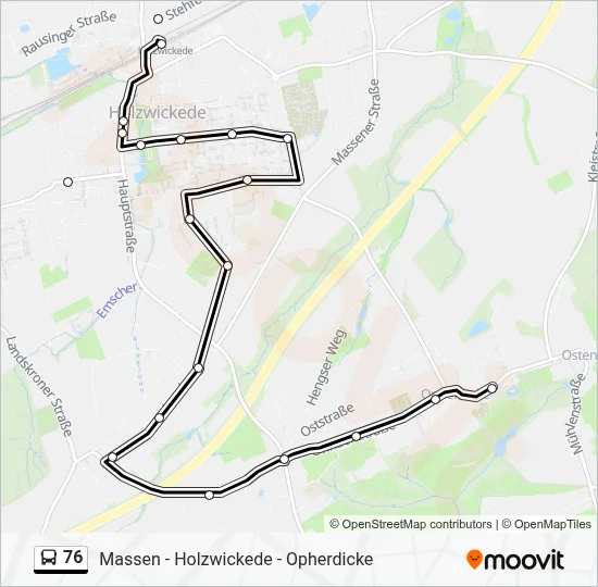 76 Bus Line Map
