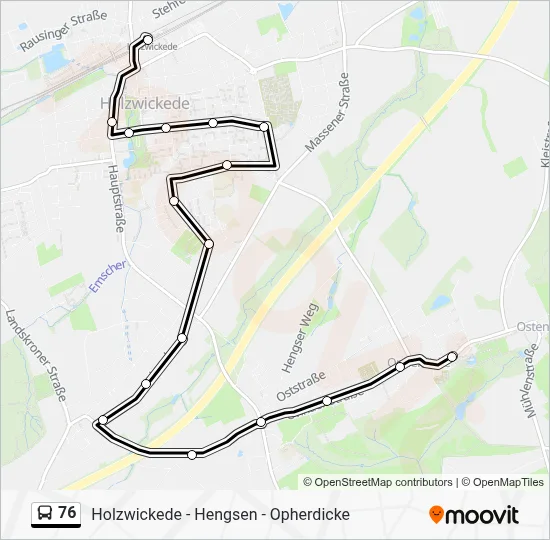 76 Bus Line Map
