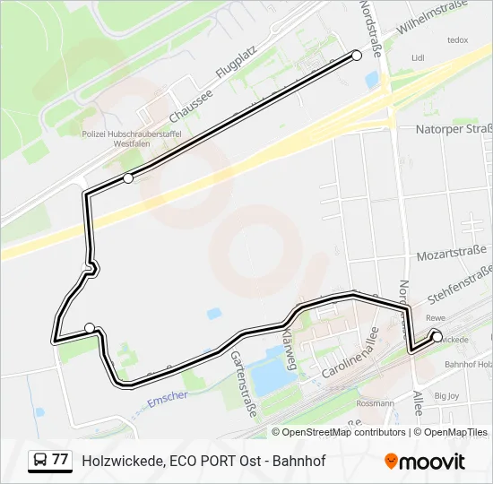 77 Bus Line Map