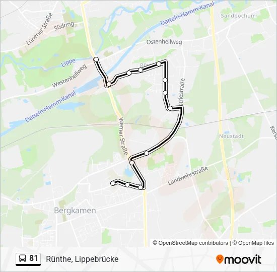 81 Bus Line Map