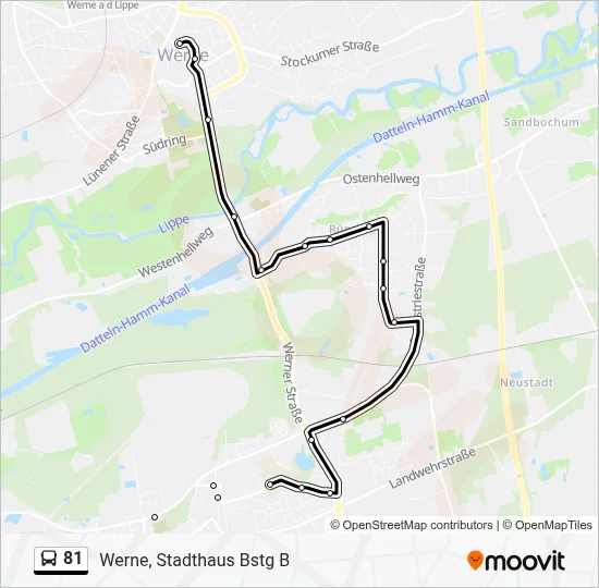 81 Bus Line Map