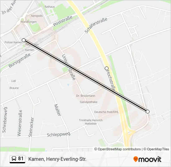 Buslinie 81 Karte