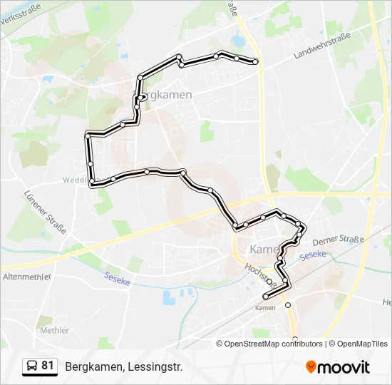 Buslinie 81 Karte