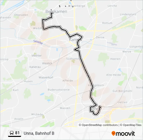 Buslinie 81 Karte