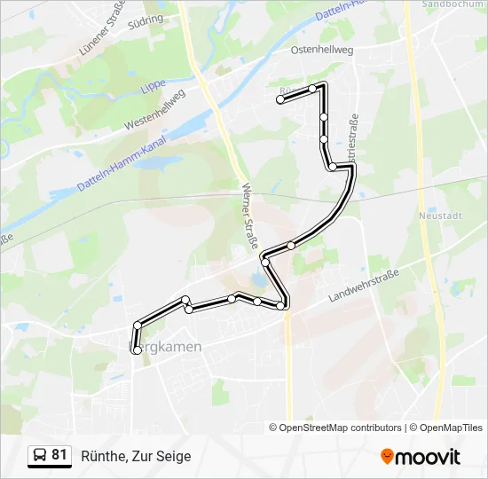 Buslinie 81 Karte