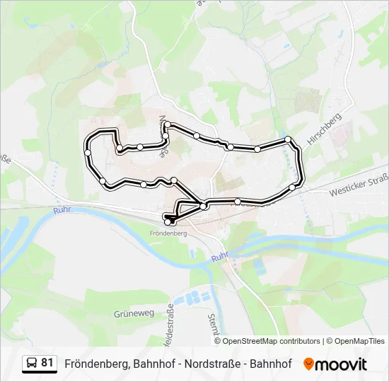 81 Bus Line Map