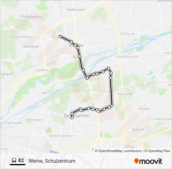 Buslinie 82 Karte