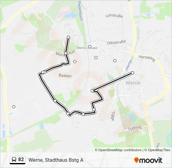82 Bus Line Map