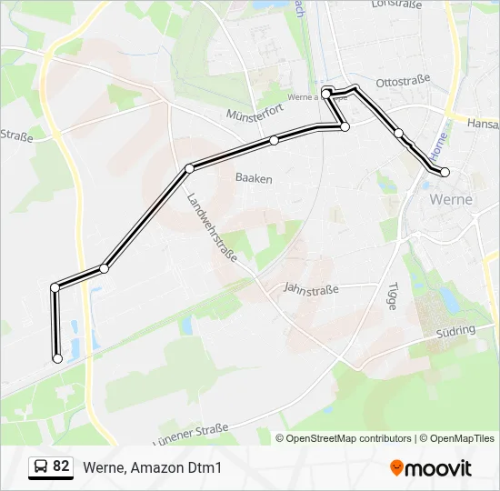 Buslinie 82 Karte