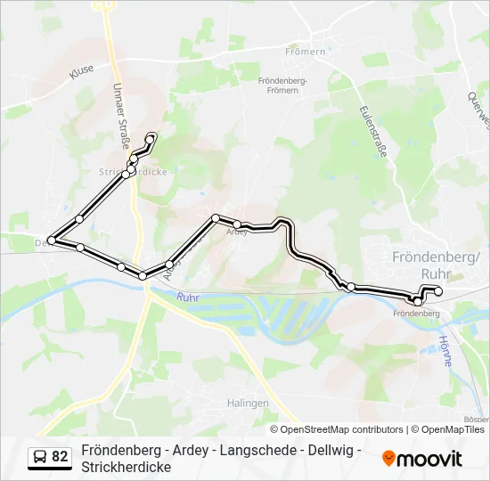 82 Bus Line Map