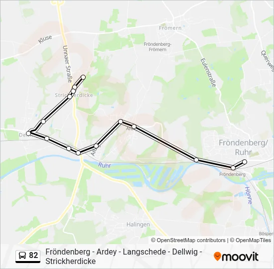 82 Bus Line Map