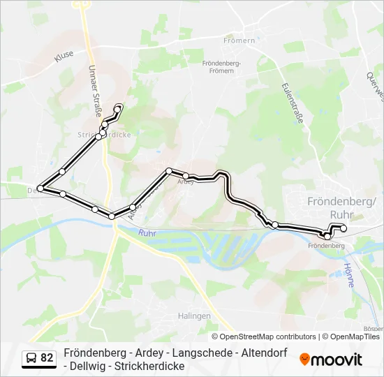 82 Bus Line Map
