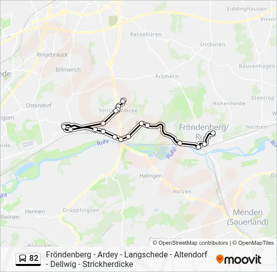 82 Bus Line Map