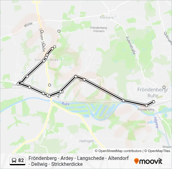 82 Bus Line Map