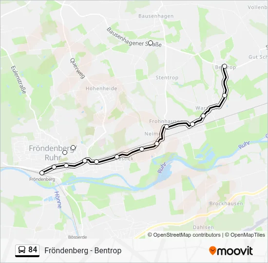 84 Bus Line Map