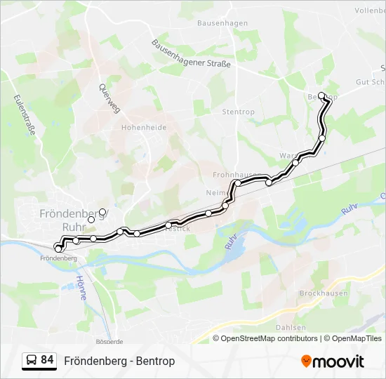 84 Bus Line Map