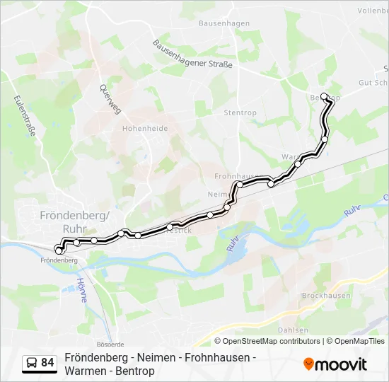 84 Bus Line Map