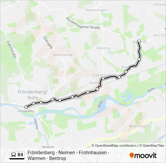 84 Bus Line Map