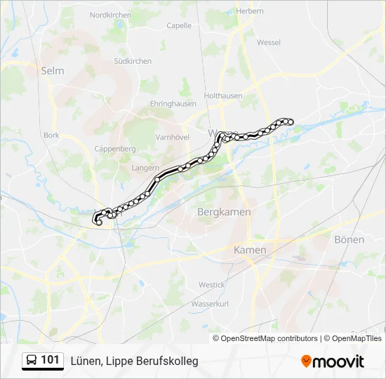 101 Bus Line Map