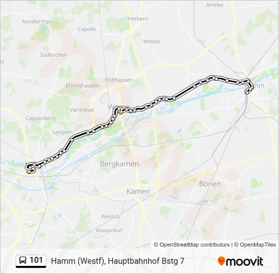 101 Bus Line Map