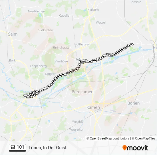 101 Bus Line Map