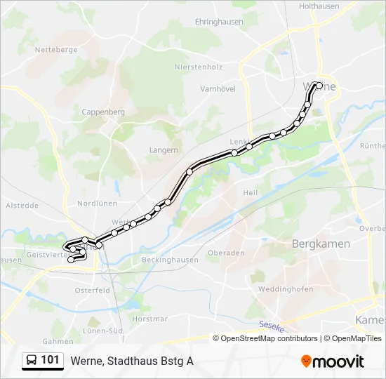101 Bus Line Map