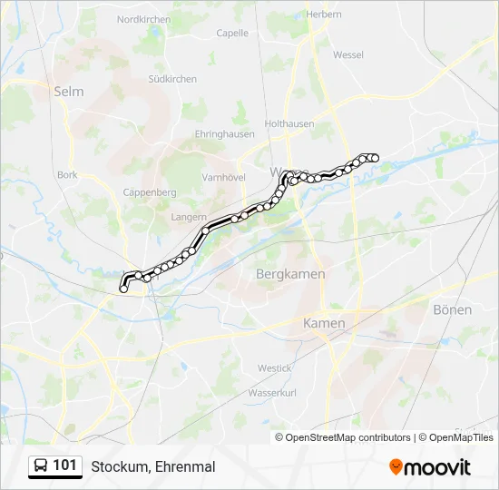 101 Bus Line Map