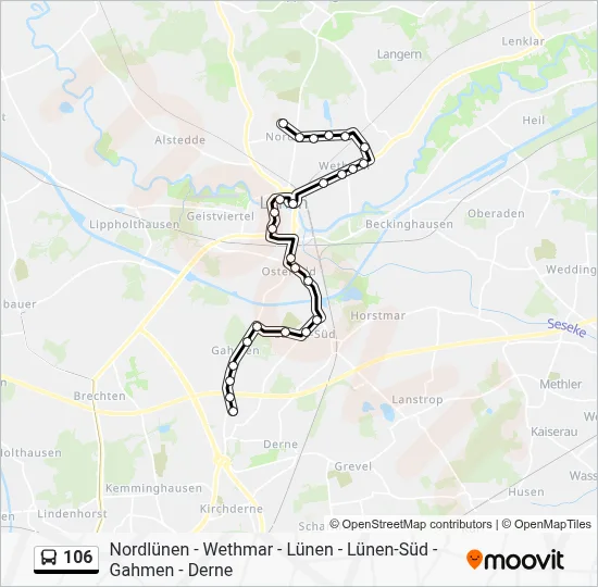 106 Bus Line Map