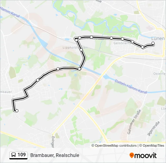 109 Bus Line Map