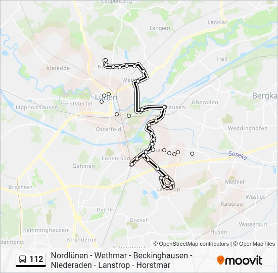 112 Bus Line Map