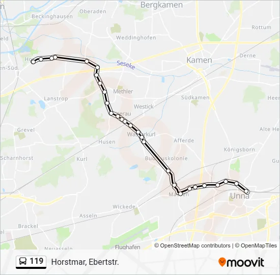 119 Bus Line Map
