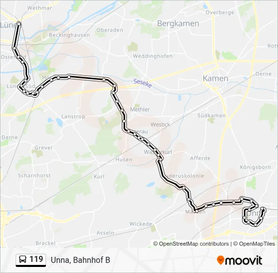 119 Bus Line Map