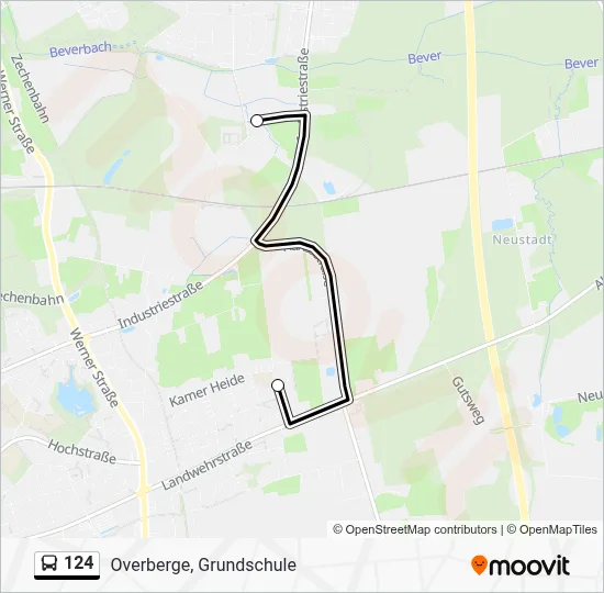 124 Bus Line Map